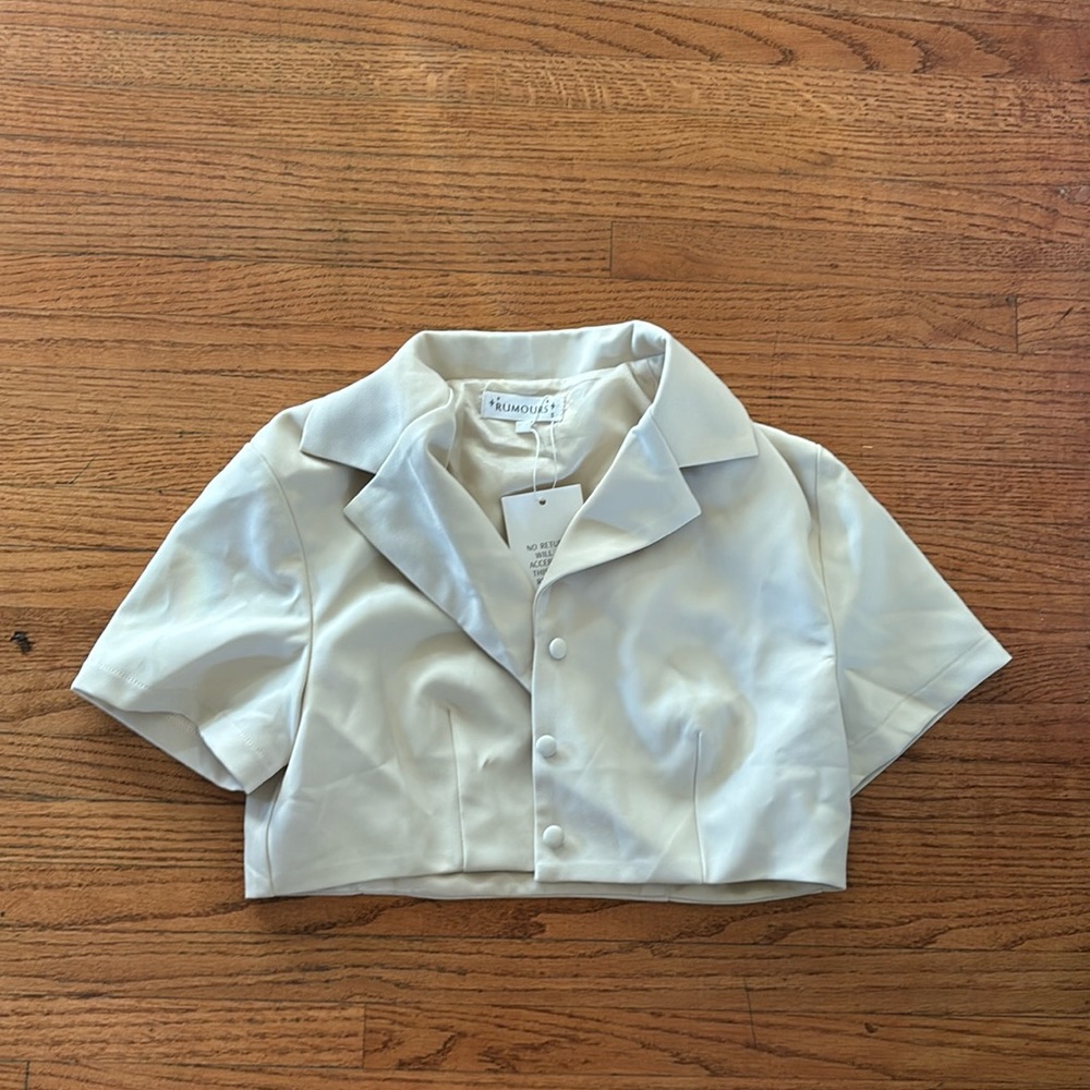 Rumours Cropped Button Up